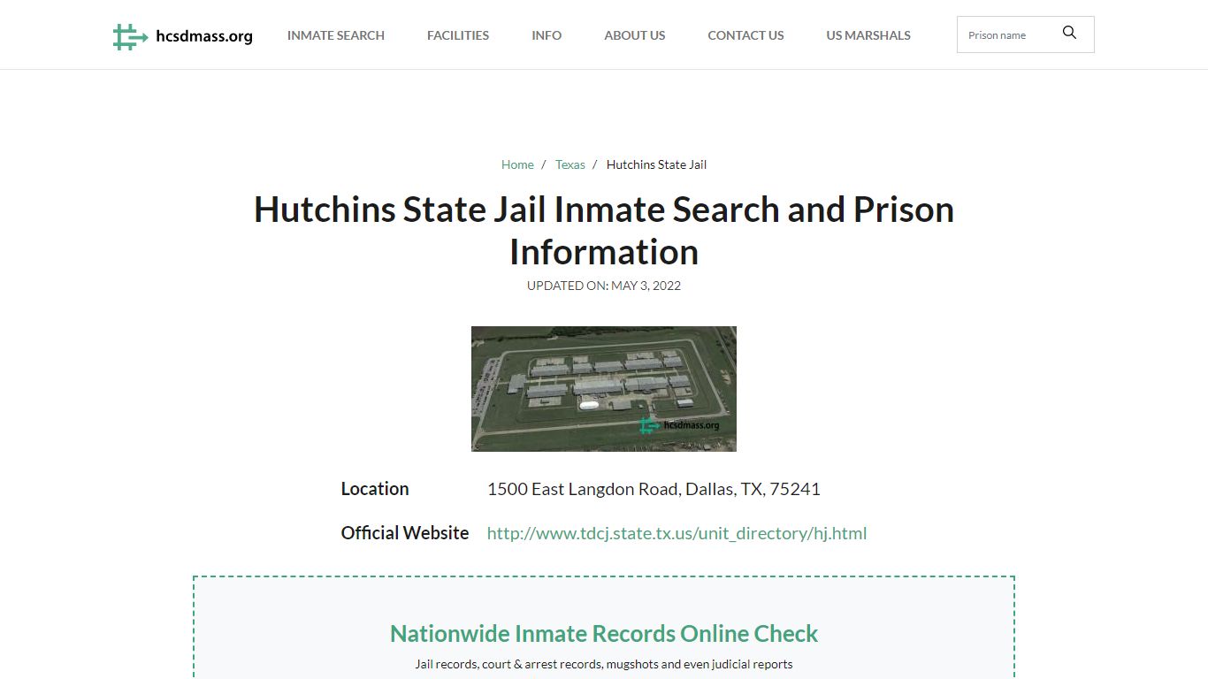 Hutchins State Jail Inmate Search, Visitation, Phone no ...
